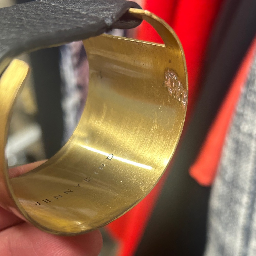 JENNY BIRD JANE CUFF IN HIGH POLISH GOLD - Picture 7 of 16